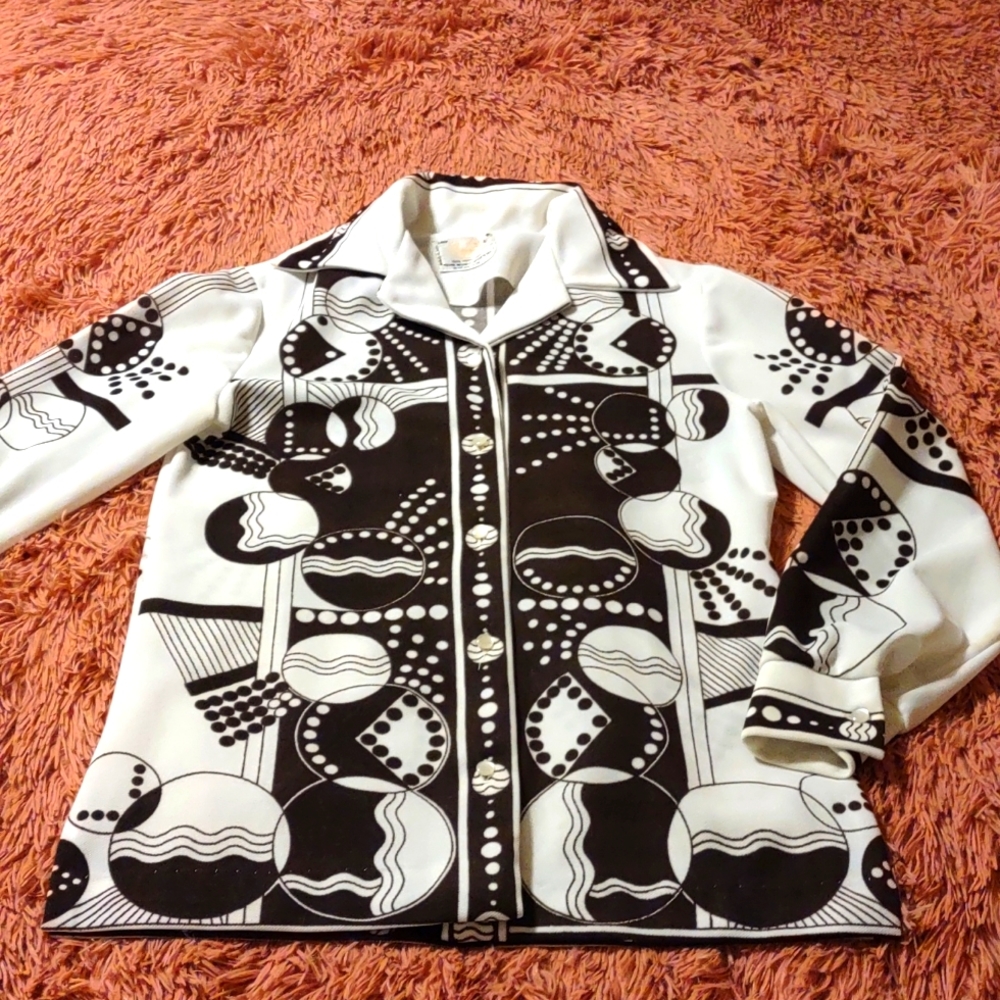 Vintage polyester Bonaire shirt 1970s